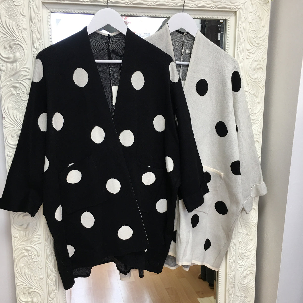 Portia polka dot cardigan