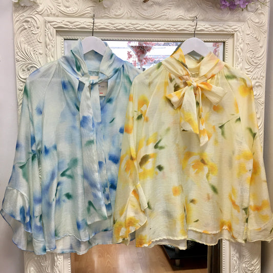Maeve Floral print Sheer shirt