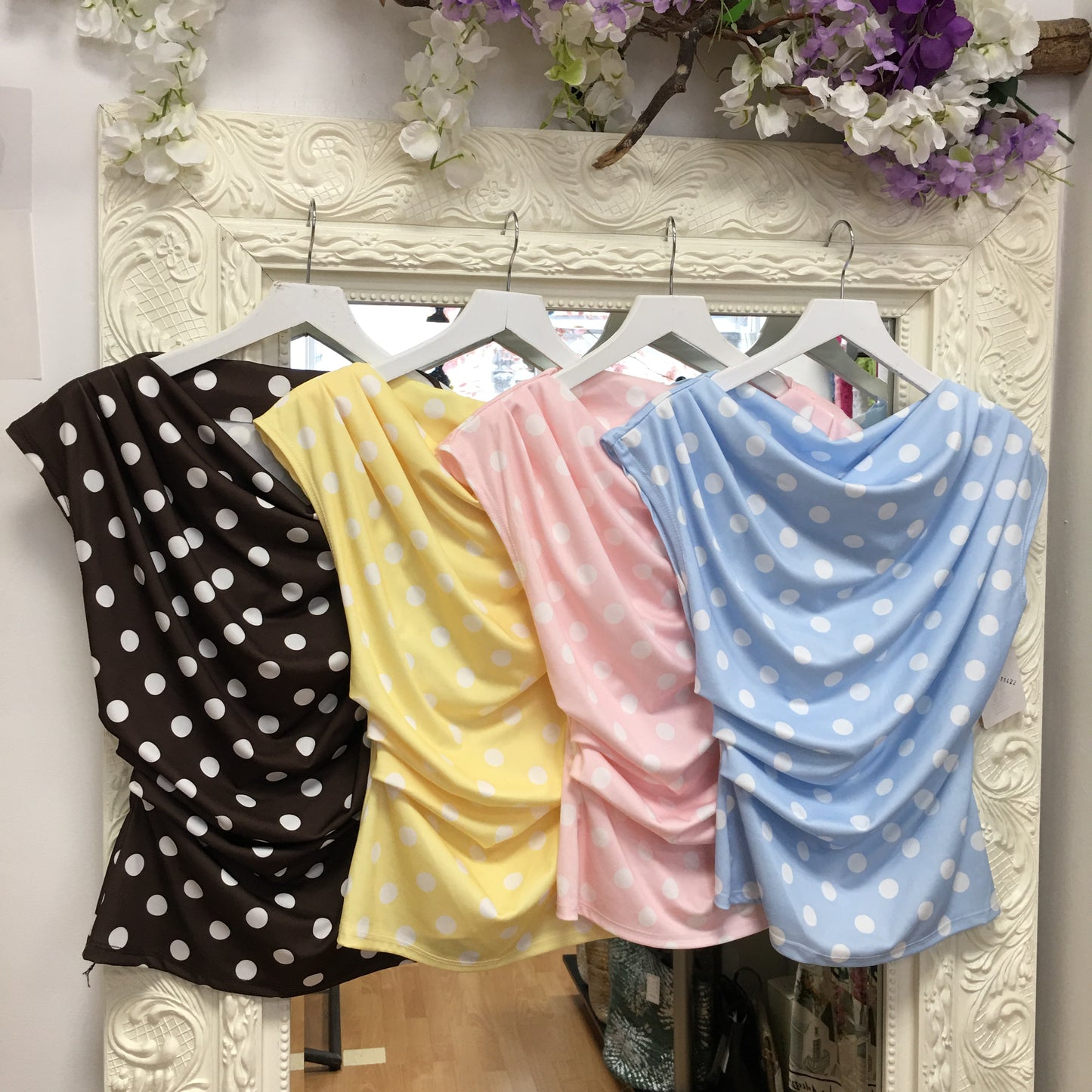 Petra polka dot top