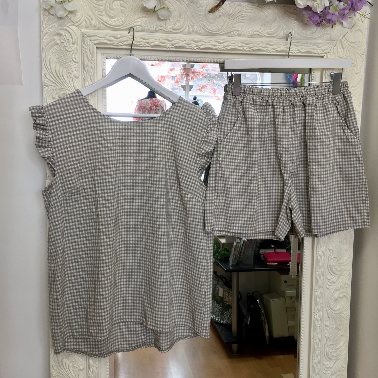 Nyla gingham short set