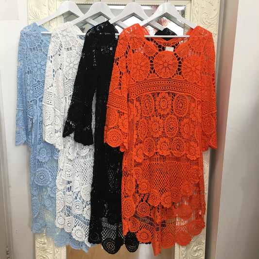 Kylie crochet dress/cover up