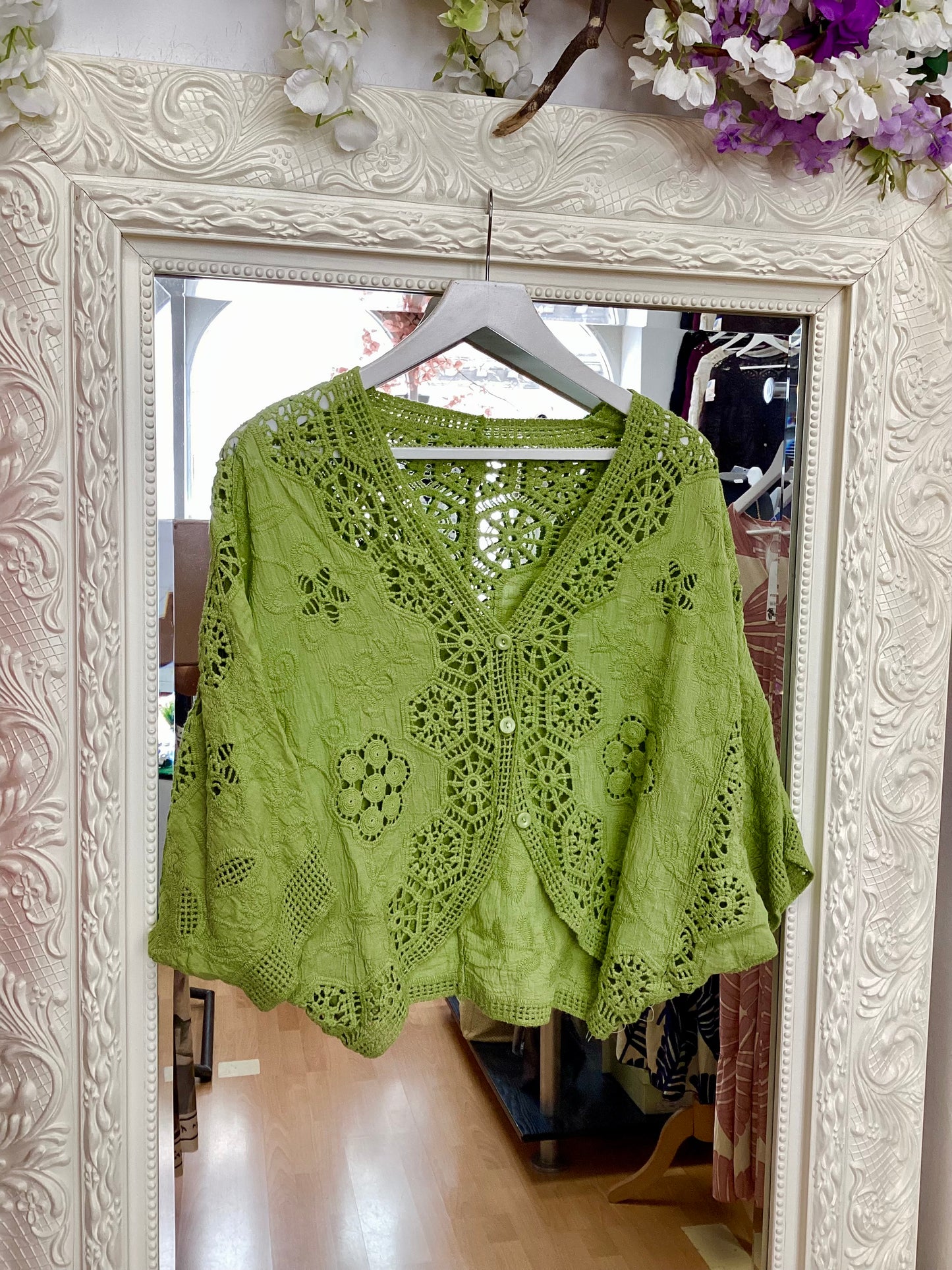 Harley Crochet Lace & Embroidered Boho Kimono Cardigan