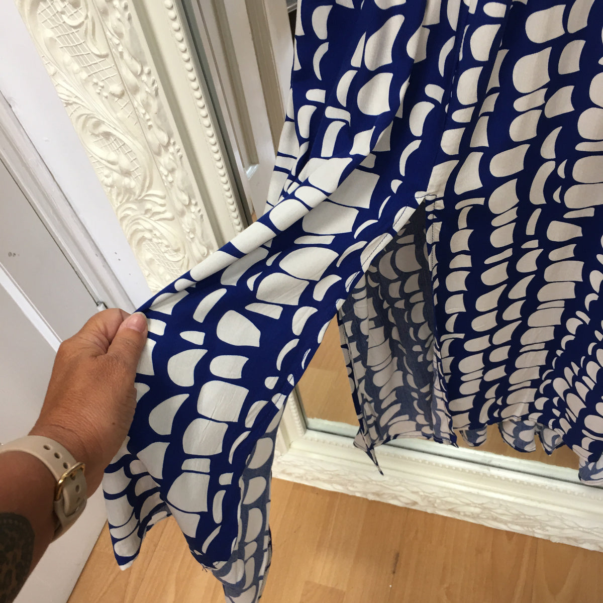 Goa cotton dress with shirred waist