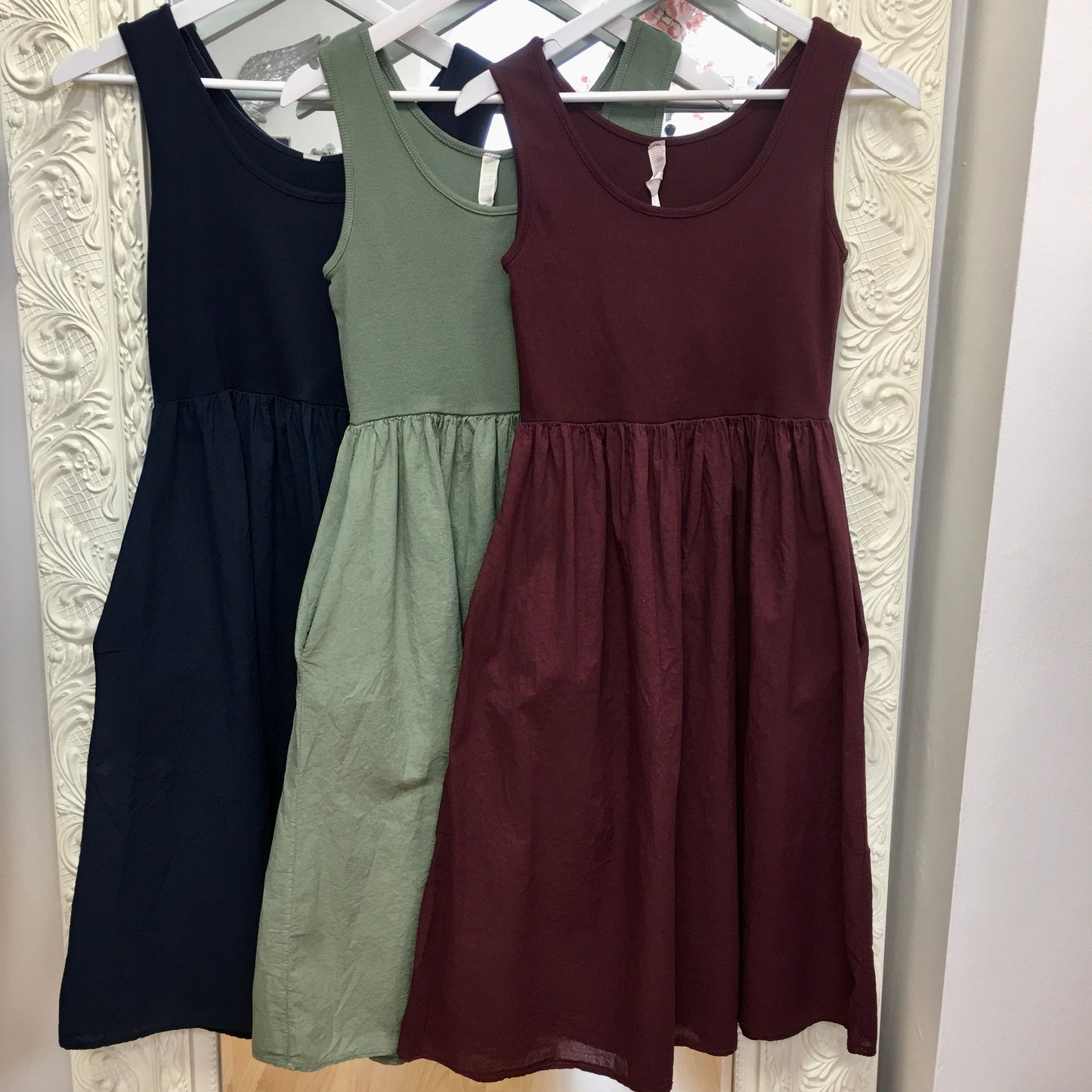 Myfanwy vest style dress with pockets