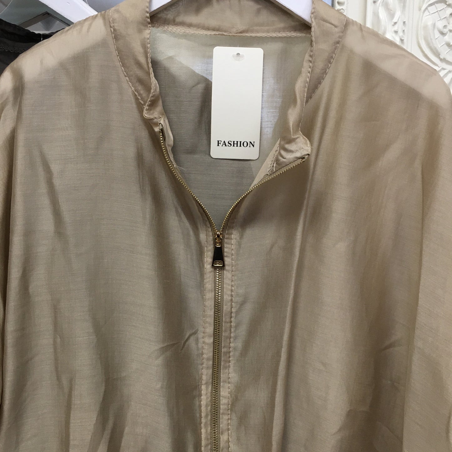 Saffron sheer zip front jacket