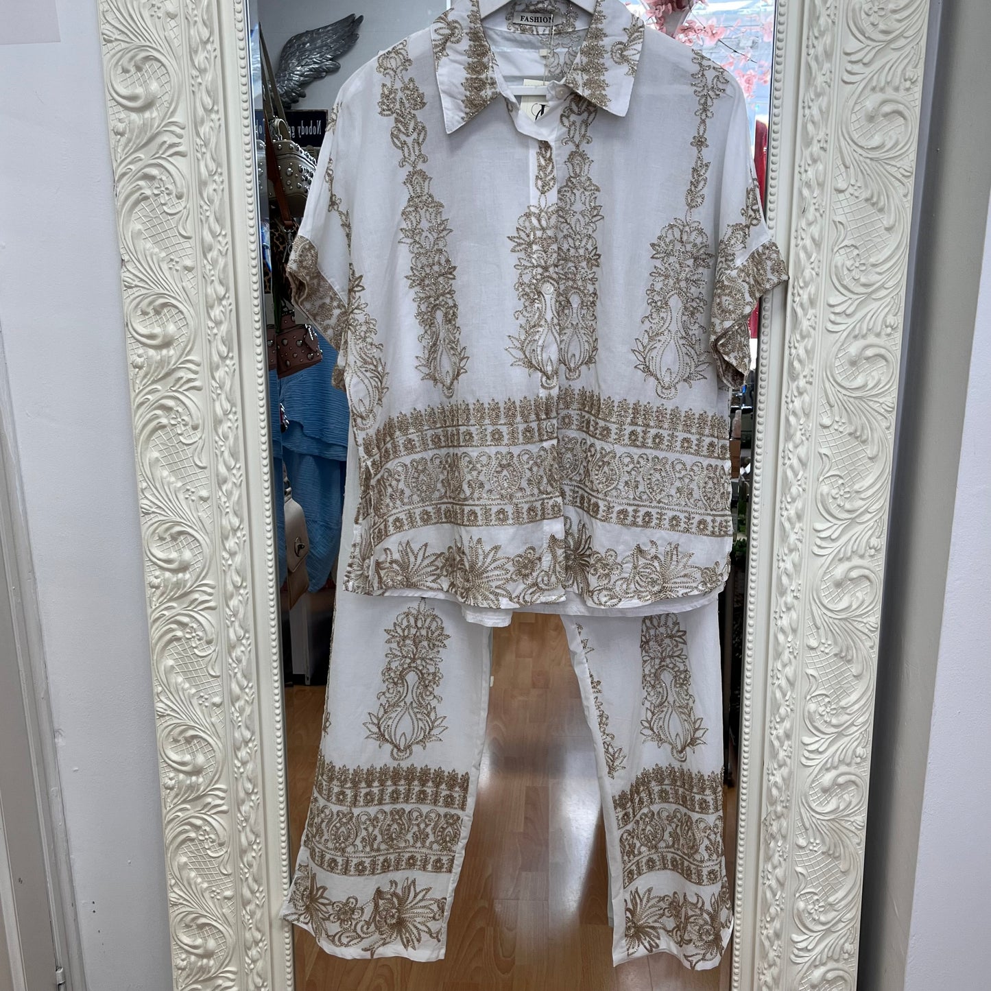 Morgan Shirt / Trouser Embroidered Set