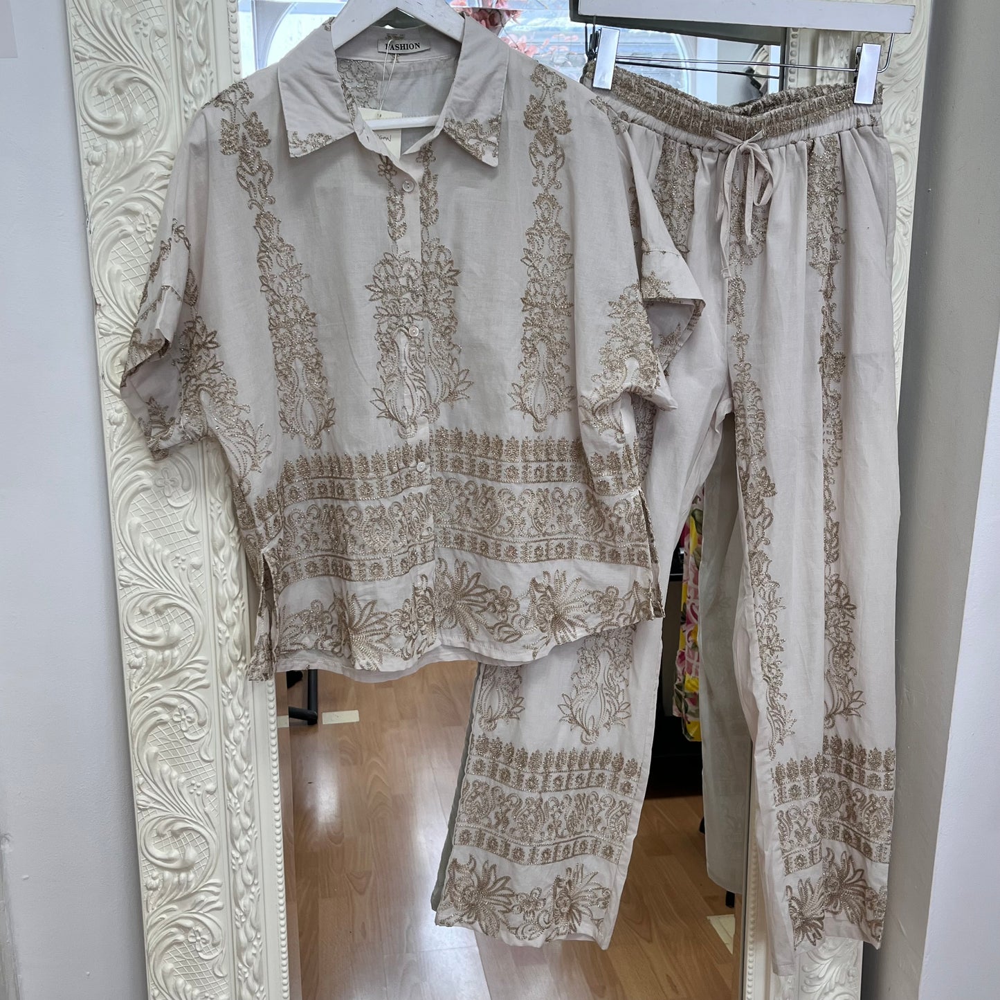 Morgan Shirt / Trouser Embroidered Set