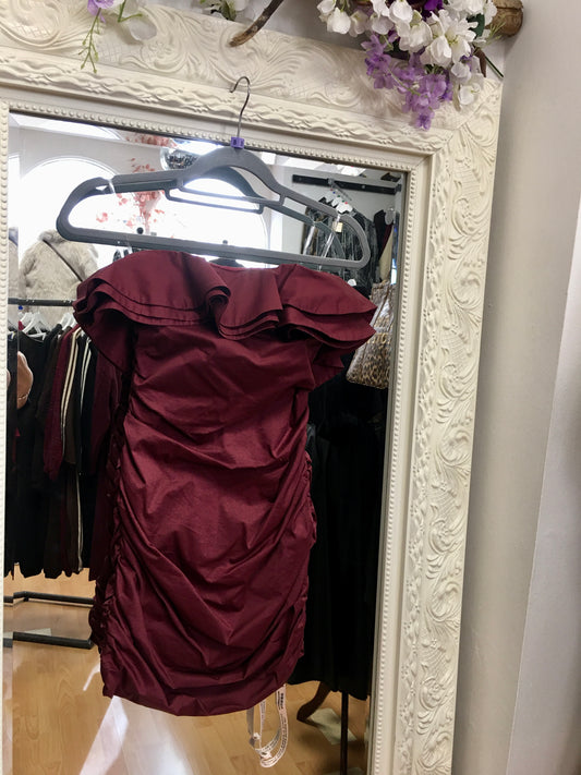 OH POLLY ruffle bardot dress