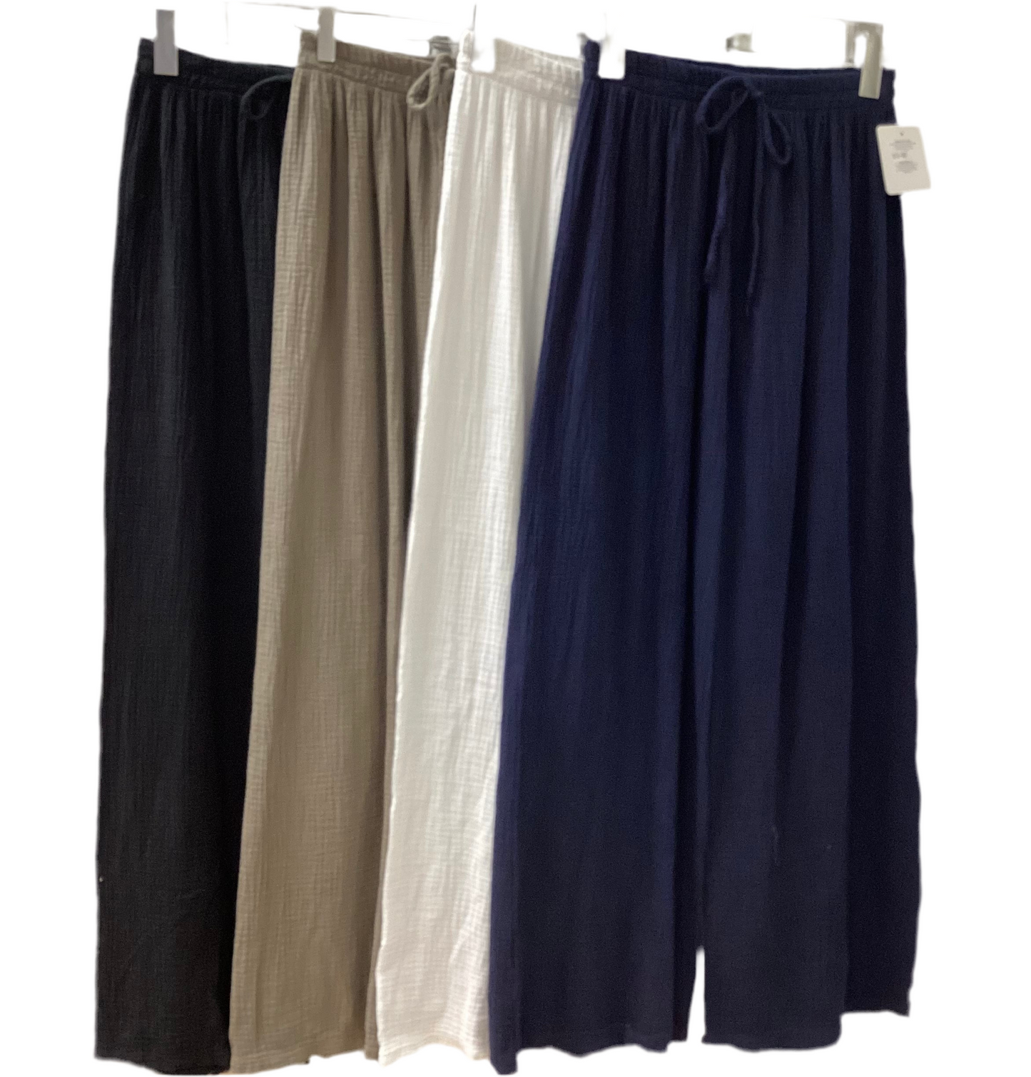 Cheesecloth Straight Leg Trousers