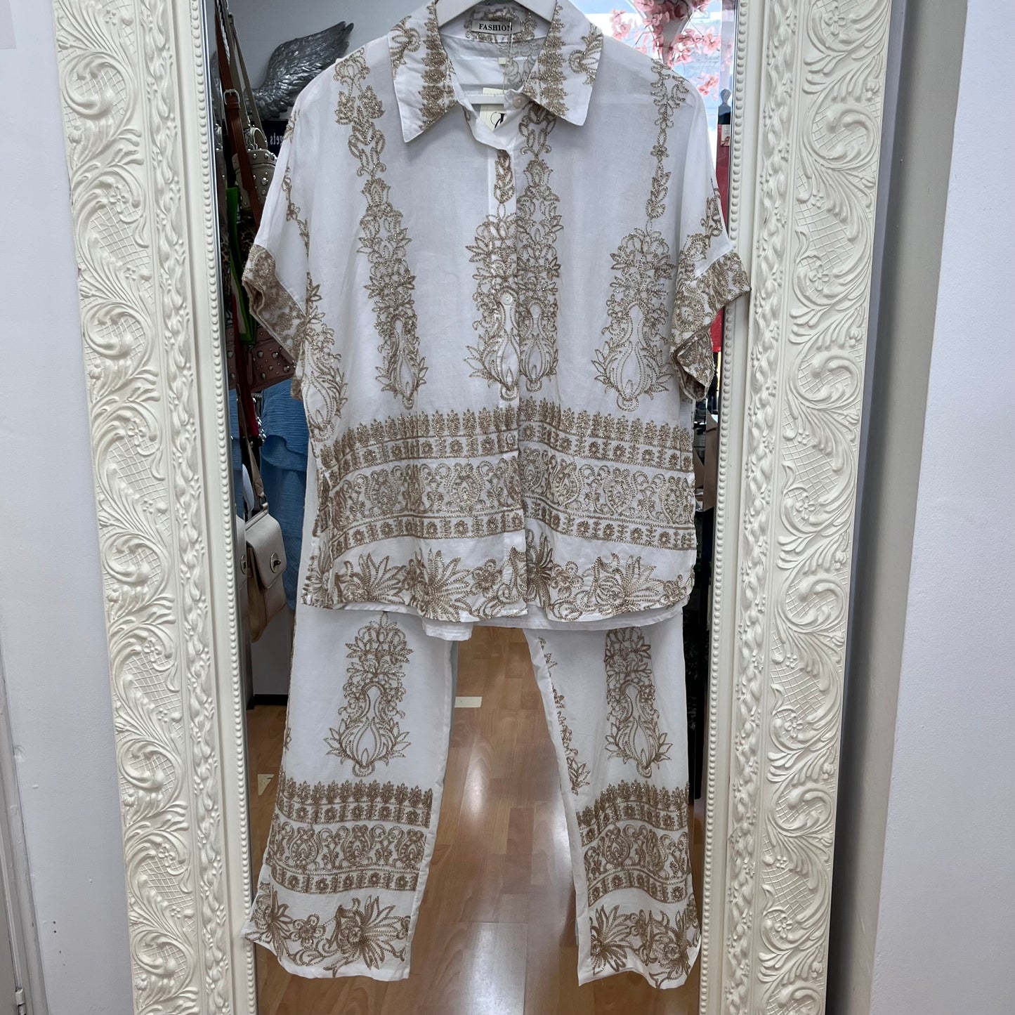 Morgan Shirt / Trouser Embroidered Set