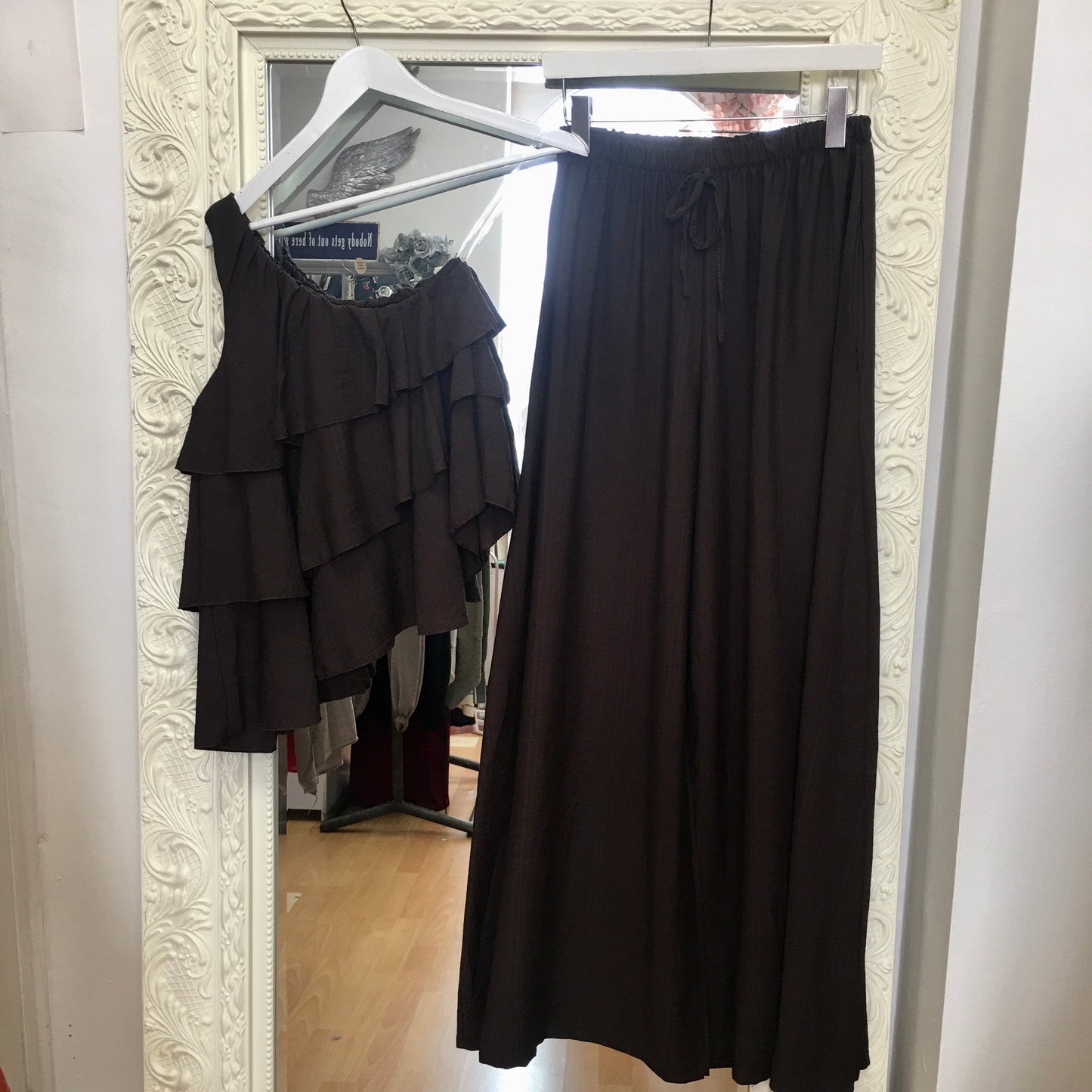 Shelly One Shoulder Trouser Set
