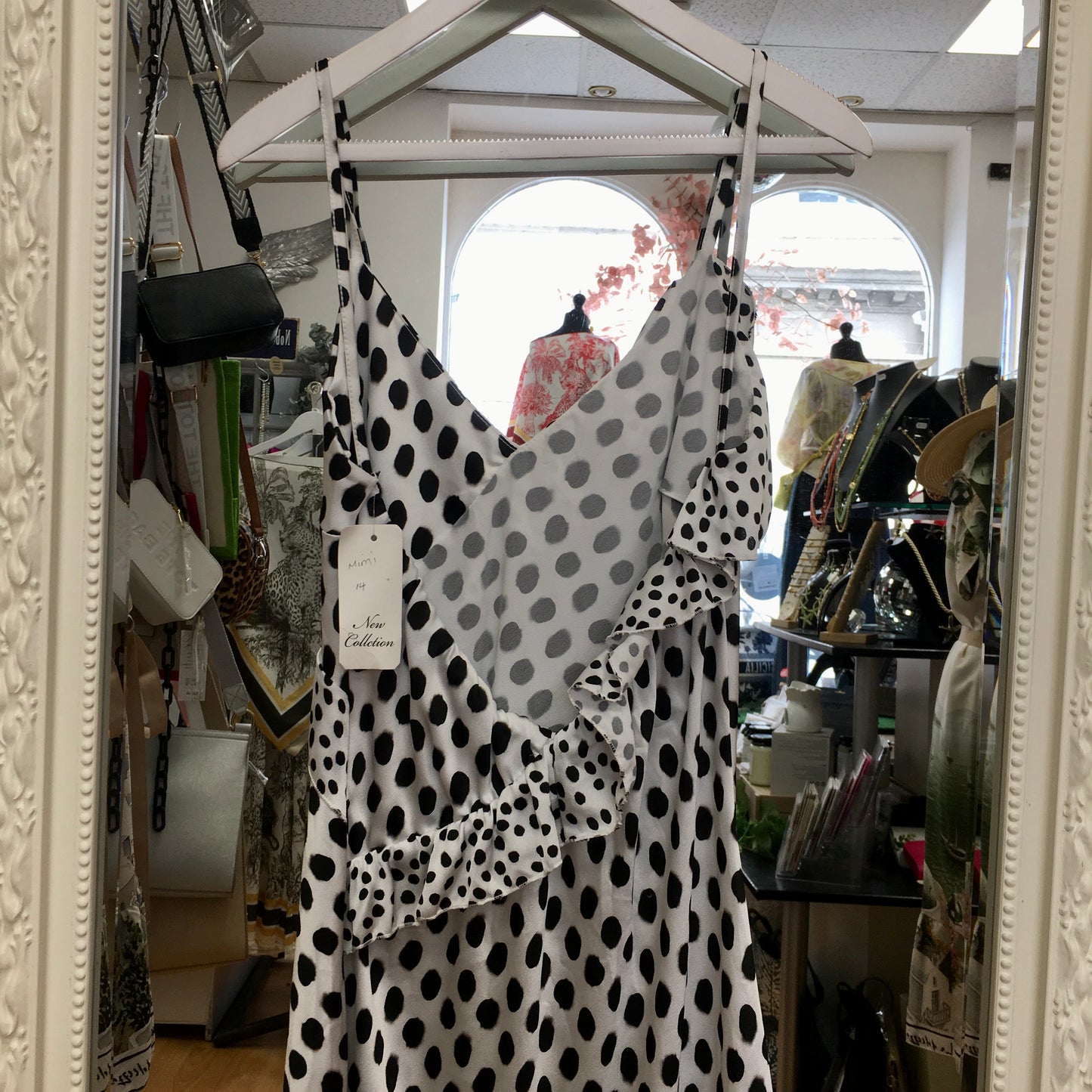 Mimi polka dot maxi dress