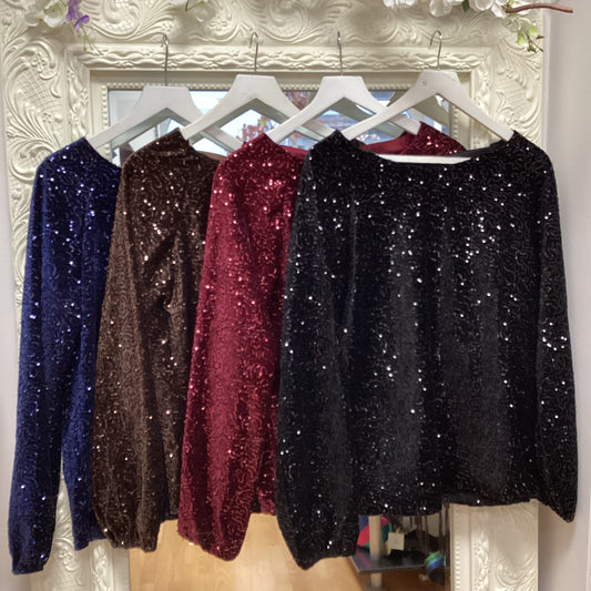 Maria sequin top