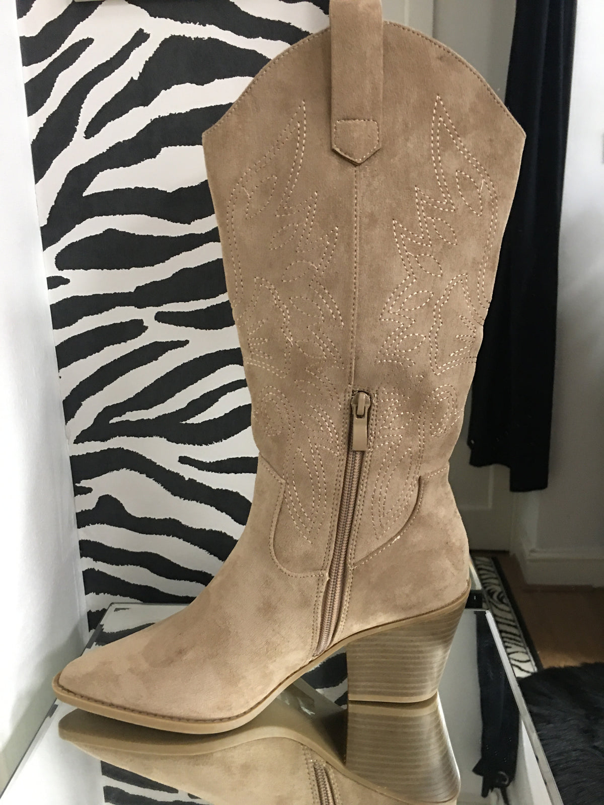 Casey faux suede cowboy boots