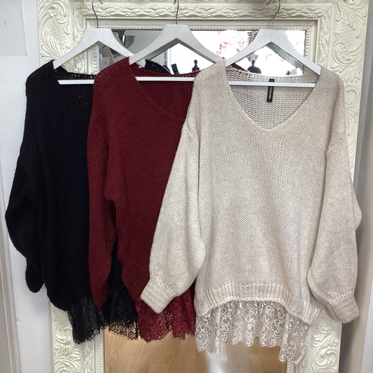 Wren lace trim jumper