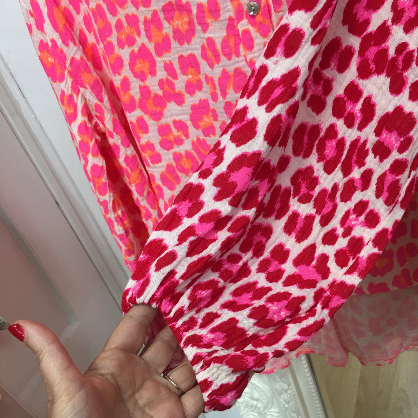 Autumn neon leopard top