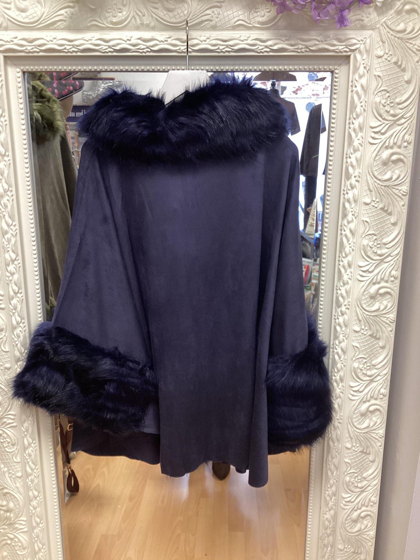Jayley 2 Faux fur / Suede Coat Wrap Jacket
