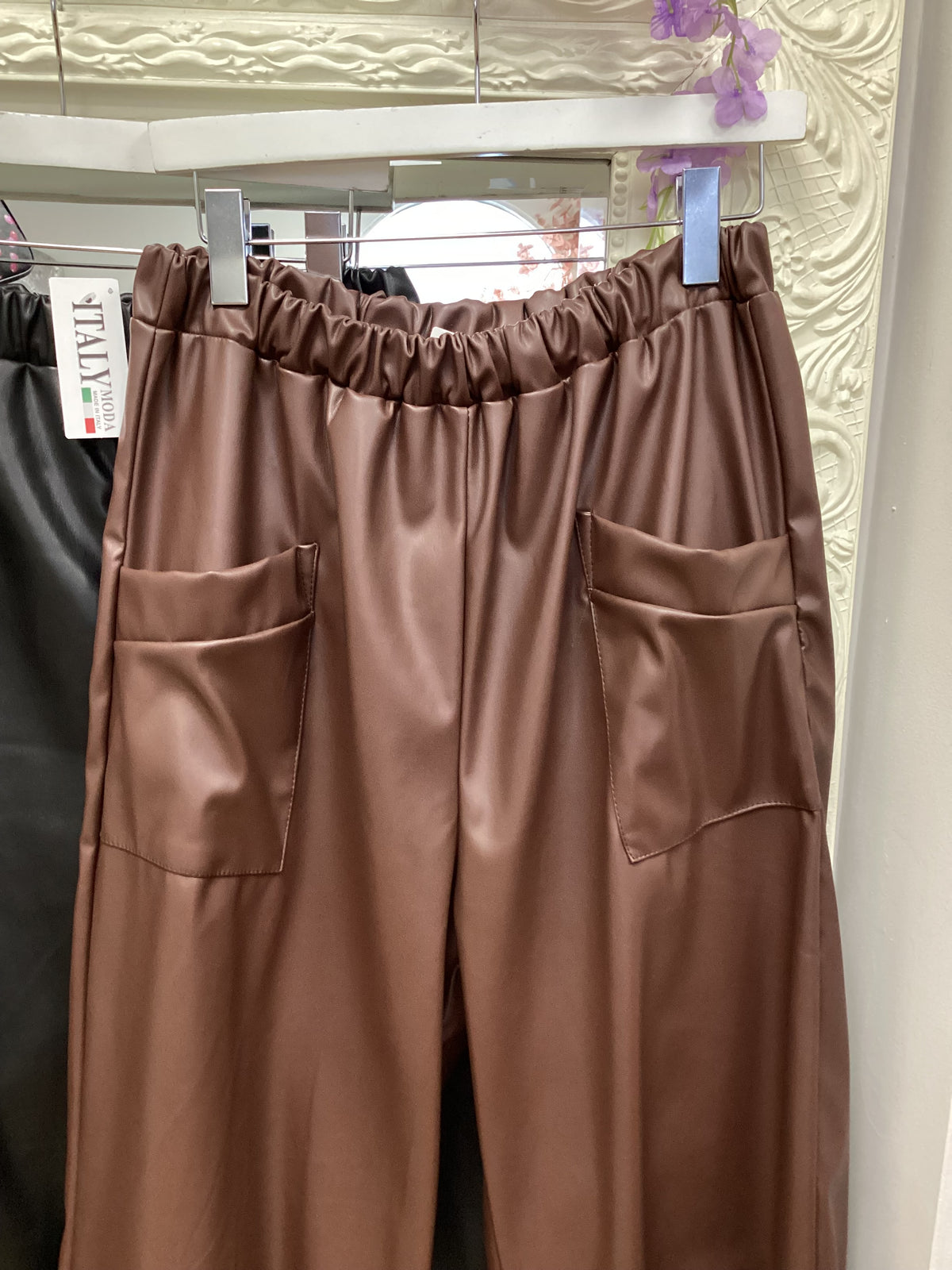 Fifi faux leather trousers