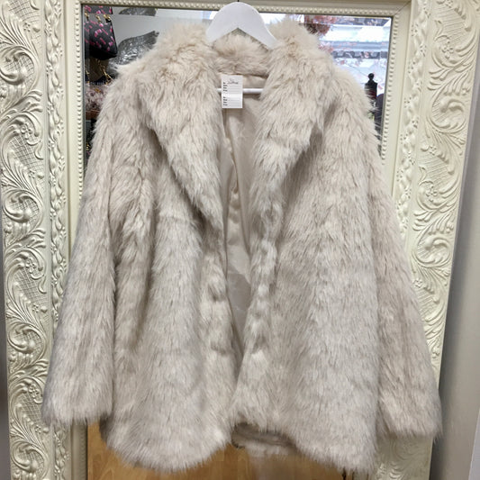 Sloane cream faux fur coat