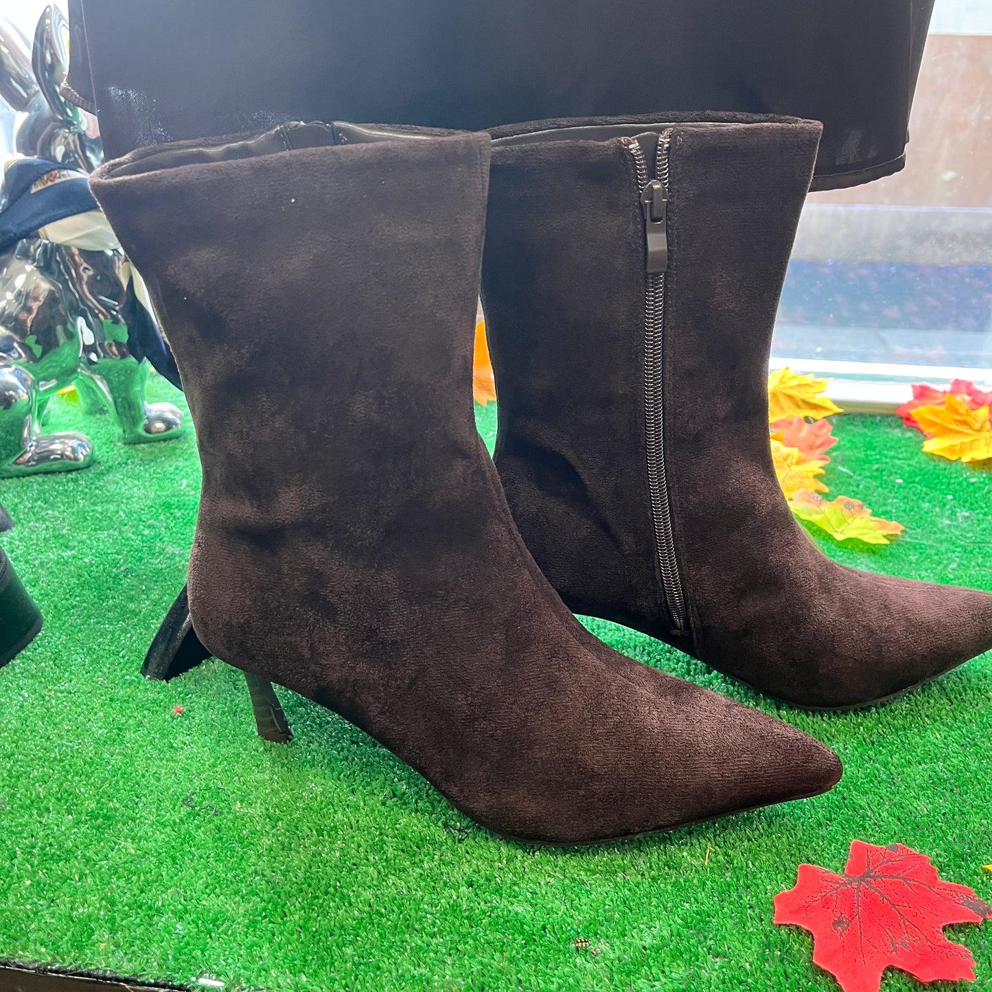 Bella Suede Kitten Heel Boots