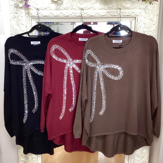 Ruby bow jumper