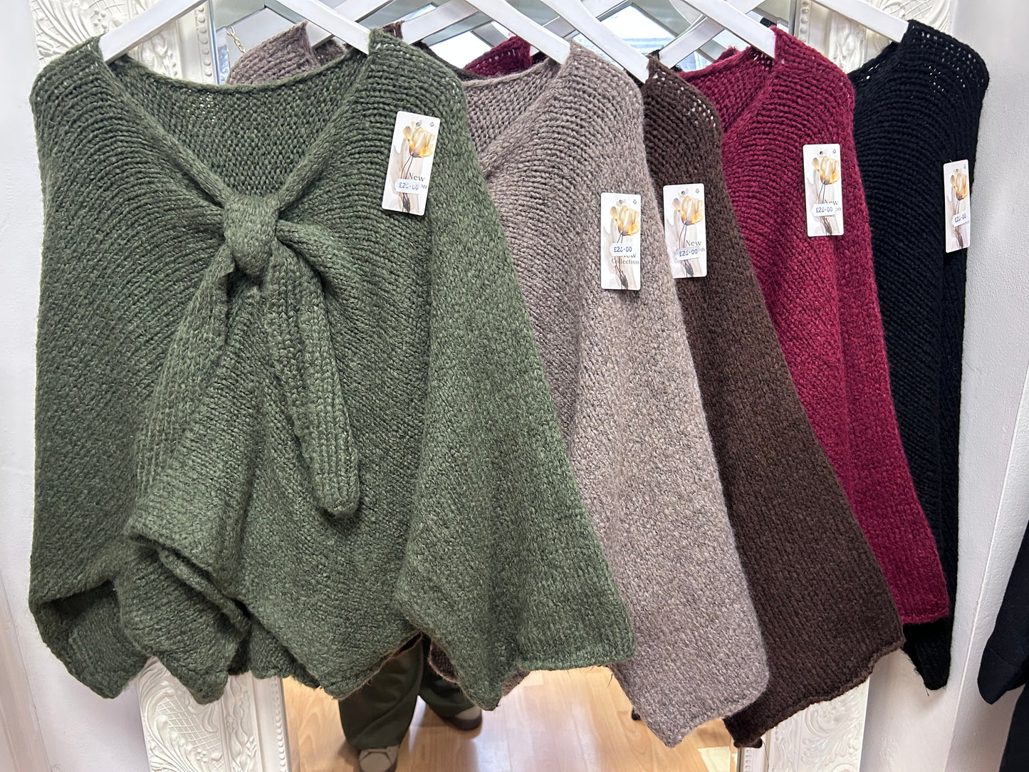 Millie Statement Bow Front Oversized Knit Jumper