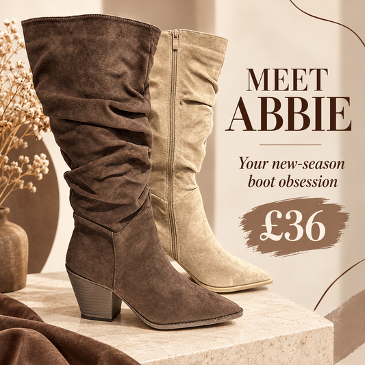 Abbie Long Ruched Suede Boots - Easy Calf Fit